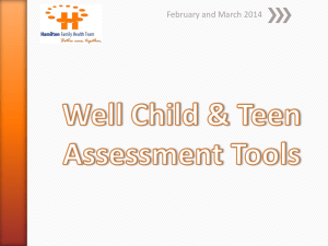 Well Child & Teen Assessment Tools