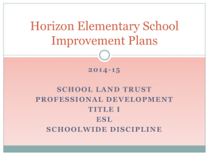 Horizon School Improvement Plan 2014-15