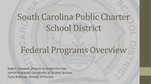 Federal Funding - South Carolina Public Charter School District