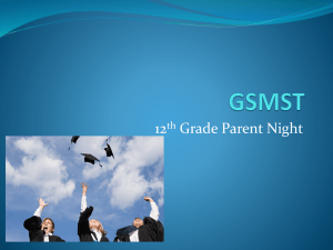 Senior Parent Night Powerpoint