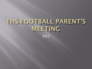 THS Football Parent`s Meeting