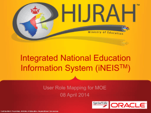 iNEIS School User Role Mapping v0.2