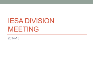 IESA Division Meeting