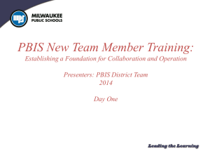 PBIS New Team Member Training