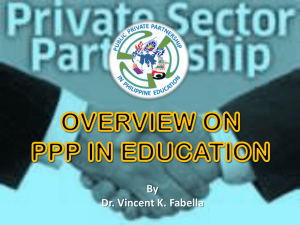 Overview of PPPs in Educa