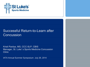 Successful Return to Learn After Concussion