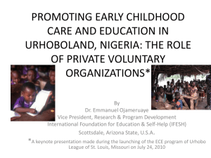 promoting early childhood care and education in