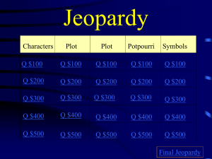 Jeopardy - Ramsey School District