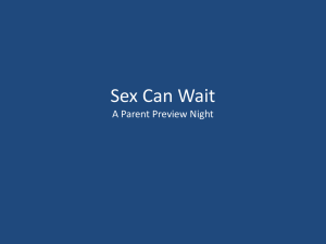 Sex Can Wait A Parent Preview Night