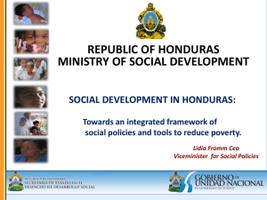 SOCIAL DEVELOPMENT IN HONDURAS