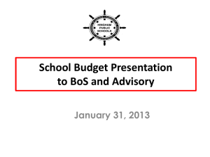 Joint Meeting Budget Presentation January 31