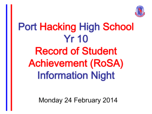 Year 10 Information - Port Hacking High School
