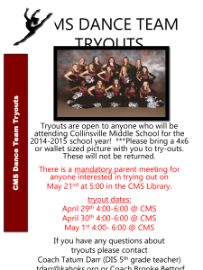 CMS - Collinsville Middle School Dance Team