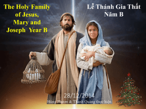 The Holy Family of Jesus, Mary and Joseph Year B
