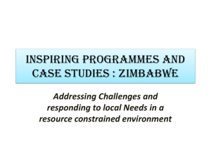 INSPIRING PROGRAMMES AND CASE STUDIES : zimbabwe