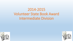 2014-2015 Volunteer State Book Award Intermediate Division