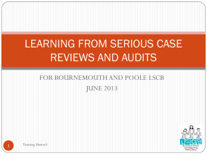 learning from serious case reviews and audits