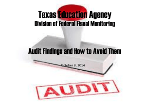 Audit Findings