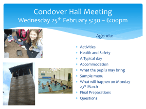 Condover Meeting Powerpoint