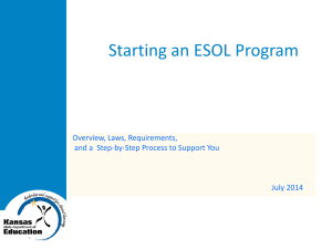 Starting an ESOL Program in Your District