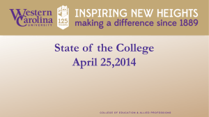 State of the College Presentation