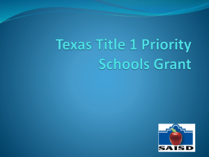 Texas Title I Priority Schools