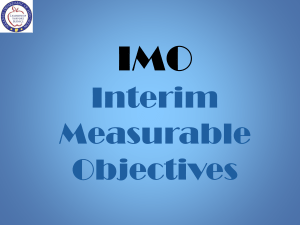 Interim Measurable Objectives and Best Practices