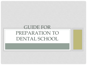 Guide for Preparation to Dental School - Pre