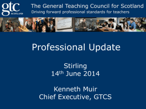 Ken Muir (GTC) Professional Update - Presentation
