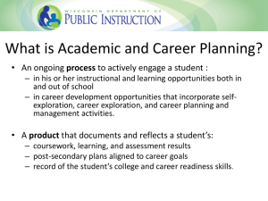 Academic and Career Plans