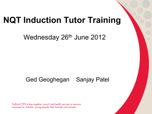 NQT Induction Tutor Training