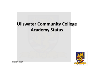 What is an Academy? - Ullswater Community College