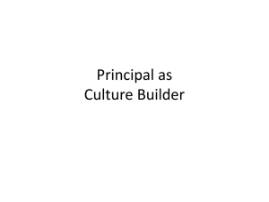 Principal as Culture Builder