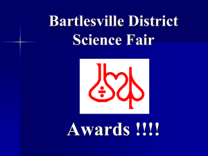 Elementary Awards Presentation - Bartlesville District Science Fair