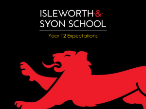 Year 12 Expectations 2014-15