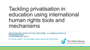 Rethinking Education Reform: A Human Rights Perspective 6