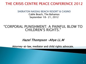 CORPORAL PUNISHMENT - Bahamas Crisis Regional Peace
