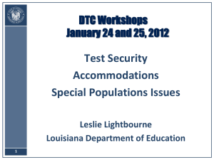 Accommodations - Louisiana Department of Education