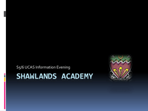 personal statement - Shawlands Academy