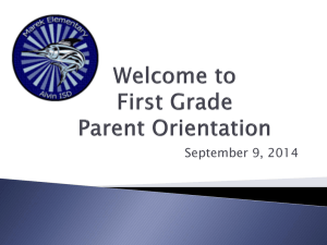 Parent Orientation Night - Alvin Independent School District