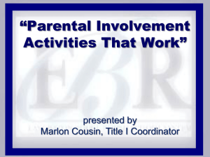 Parental Involvement Activities That Work