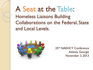 A Seat at the Table: Homeless Liaisons Building Collaborations on