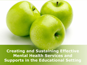 Effective Services and Supports in Schools