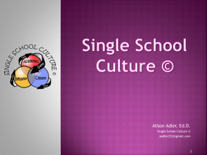 Single School Culture - the California Safe and Supportive Schools