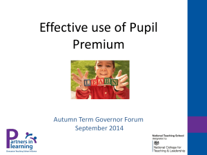 Effective use of Pupil Premium