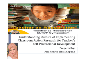 Understanding Culture of Implementing Classroom Action Research