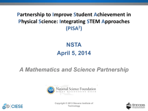 Integrating STEM Approaches (PISA 2 )