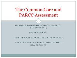PARCC-ELA Presentation - Harding Township School