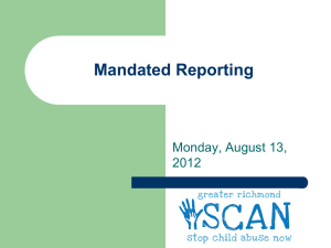 Mandated Reporting - Families are Magic