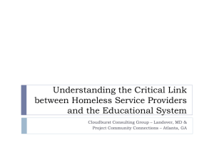Understanding the Critical Link between Homeless Service